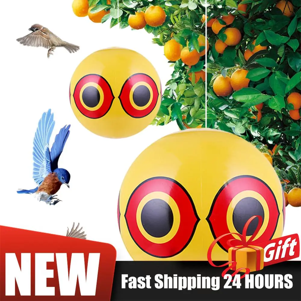 1-5PCS PVC Hanging Bird Repellent Inflatable Ball 40cm Scare Birds Repeller Scare Eye Balloons for Outdoor Garden Swimming Pool