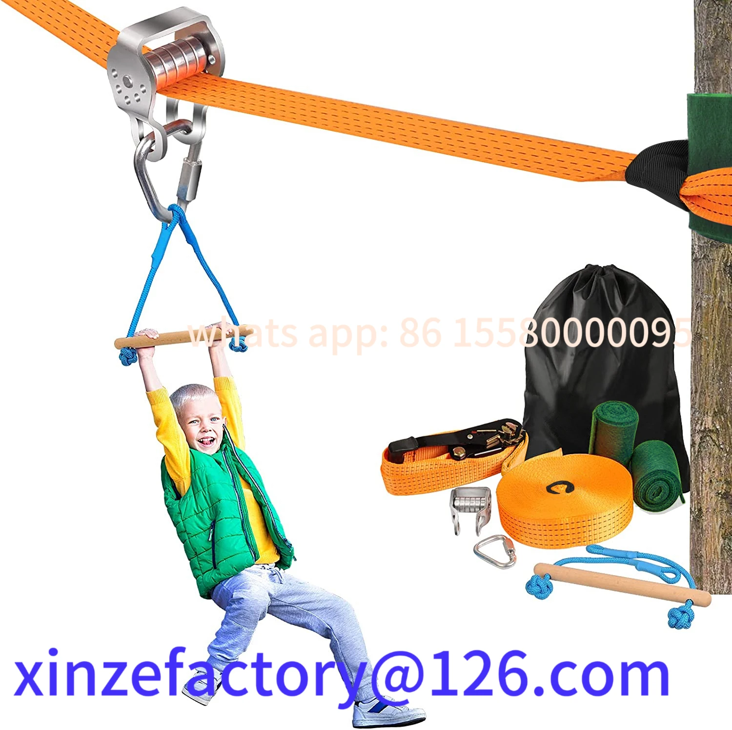 ألعاب خارجية قابلة للتخصيص بطول 20 مترًا للأطفال، مجموعات بكرة معدات خط الرمز البريدي للفناء الخلفي #1