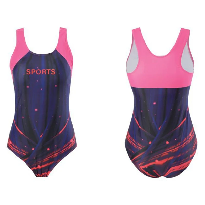 2024 Patchwork Sport One Piece Swimsuit Plus Size Swimwear Women Professional Sport Bathing Suit Surfing Swimsuits Swimming Suit