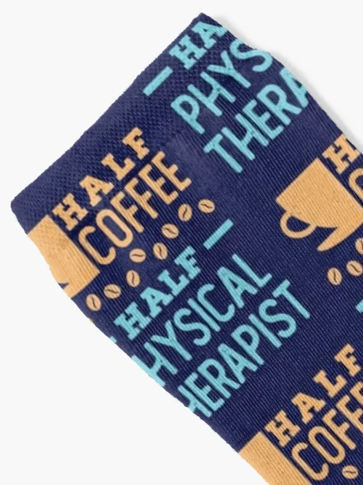 Half Coffee Half Physical Therapist Socks christmass gift cotton Stockings Men's Socks Women's