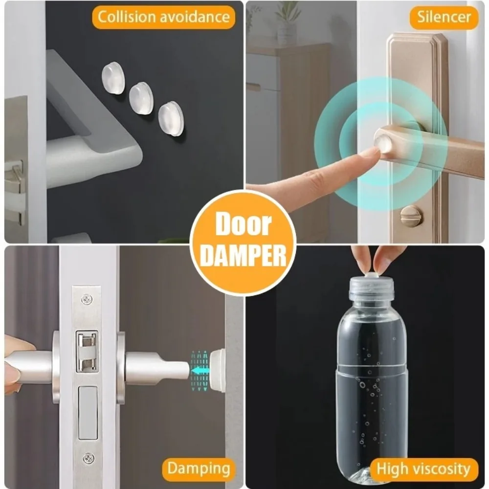 Transparent Soft Silicone Door Stopper Bumper Self-adhesive Stickers Wall Protector Muffler Furniture No Trace Anti-crash Pad