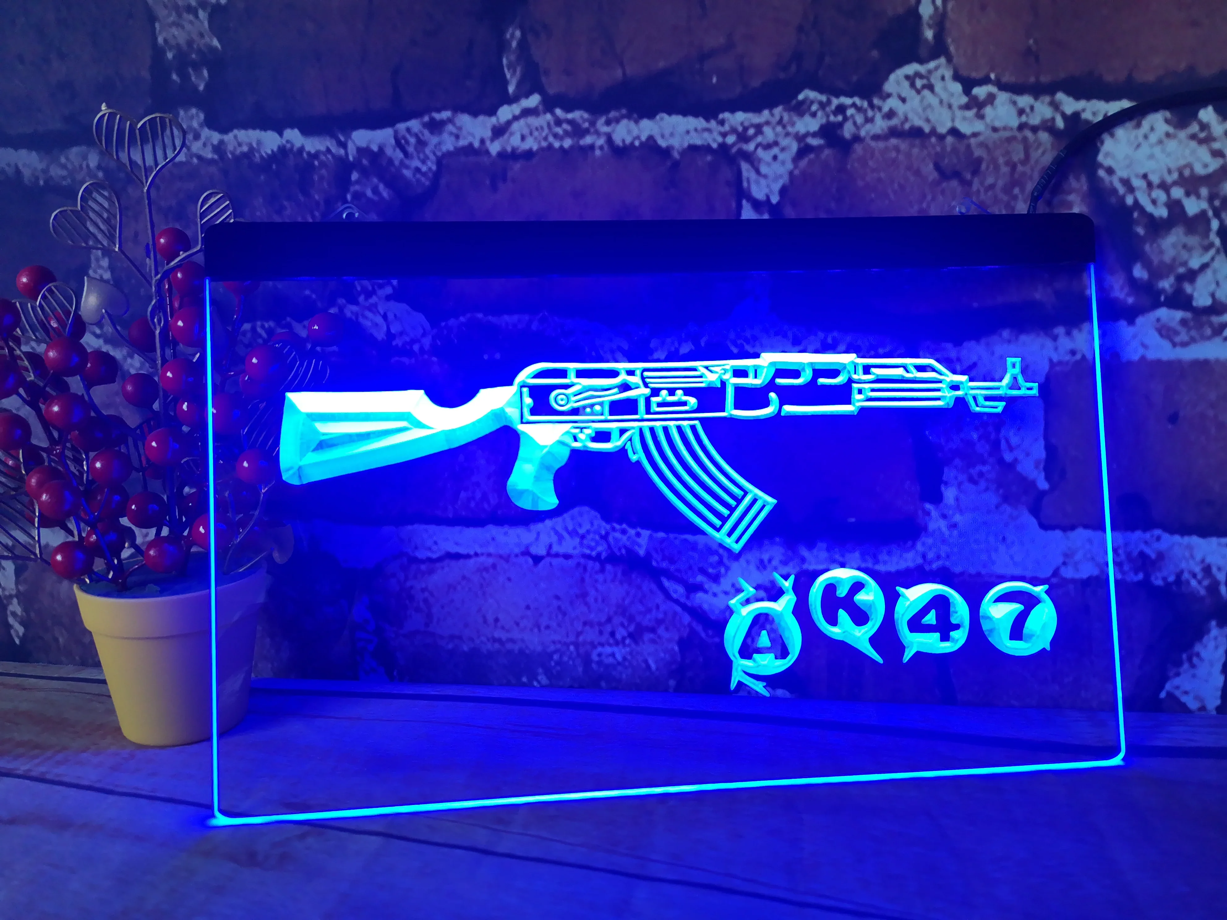 KALASHNIKOV Airsoft LED Neon Light Sign, B36, AK47, New