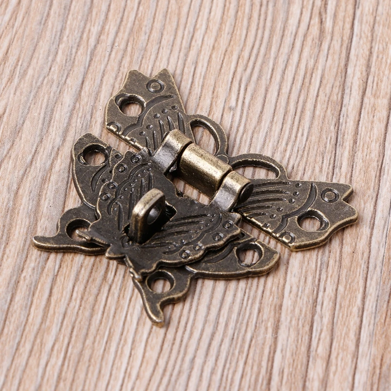 Retro Vintage para mariposa para pestillo joyero madera para caja almohadilla bloqueo Dropsale