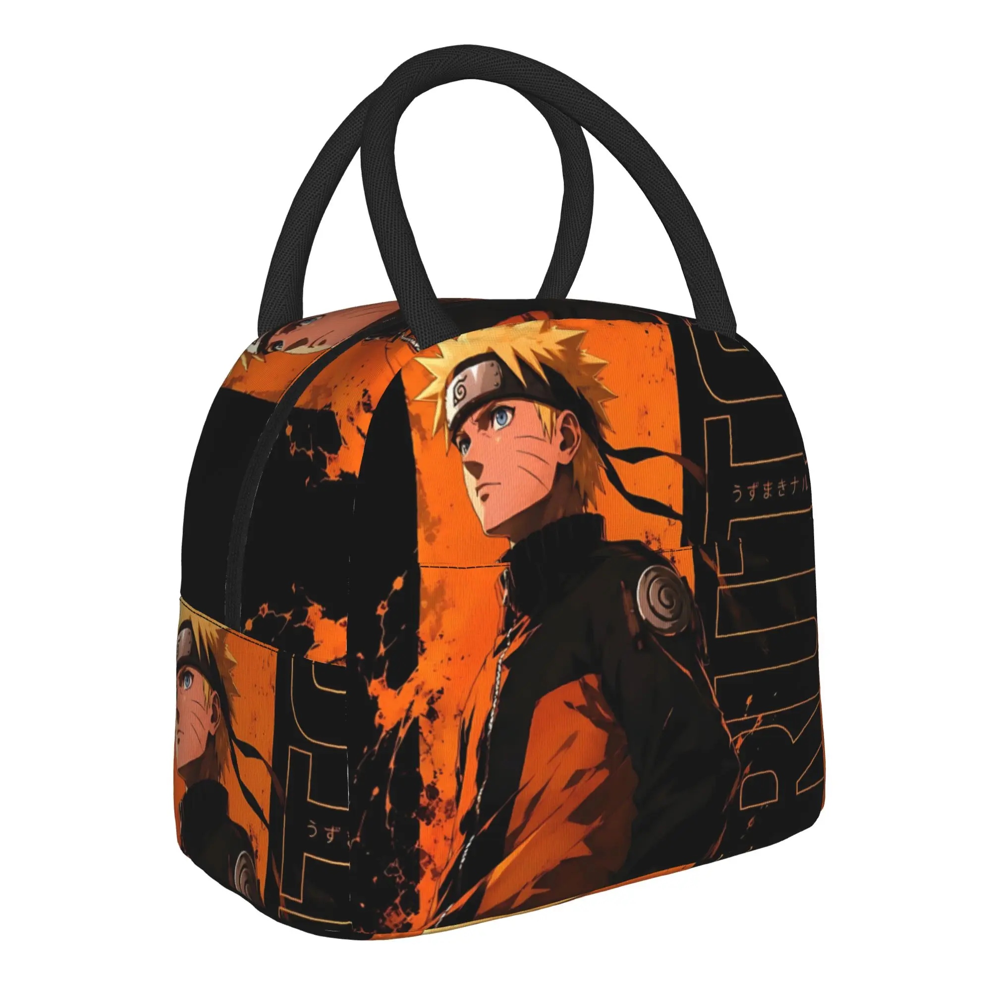 Naruto Anime Theme Insulated Lunch Bag Insulation Bento Pack Rice Bag  bolsa Student Bento Lunch Handbag Insulation