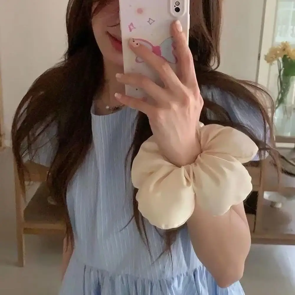 

Solid Color Flower Hairband Soft Thick 3D Flowers Hair Rope Korean Style Fashion Design Retro Big Sponge Hair Band Headwear