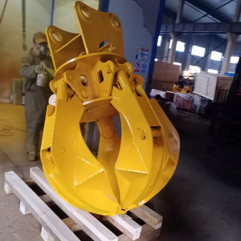 Heavy Duty Hydraulic Orange Peel Grapple for Excavators 8-35 Tons Scrap Handling and Sorting Grab