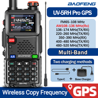 Baofeng UV-5RH PRO GPS Walkie Talkie Multi Band Wirless Copy Frequency NOAA Type-c Long Range UV-5R Tow Way Ham Radio