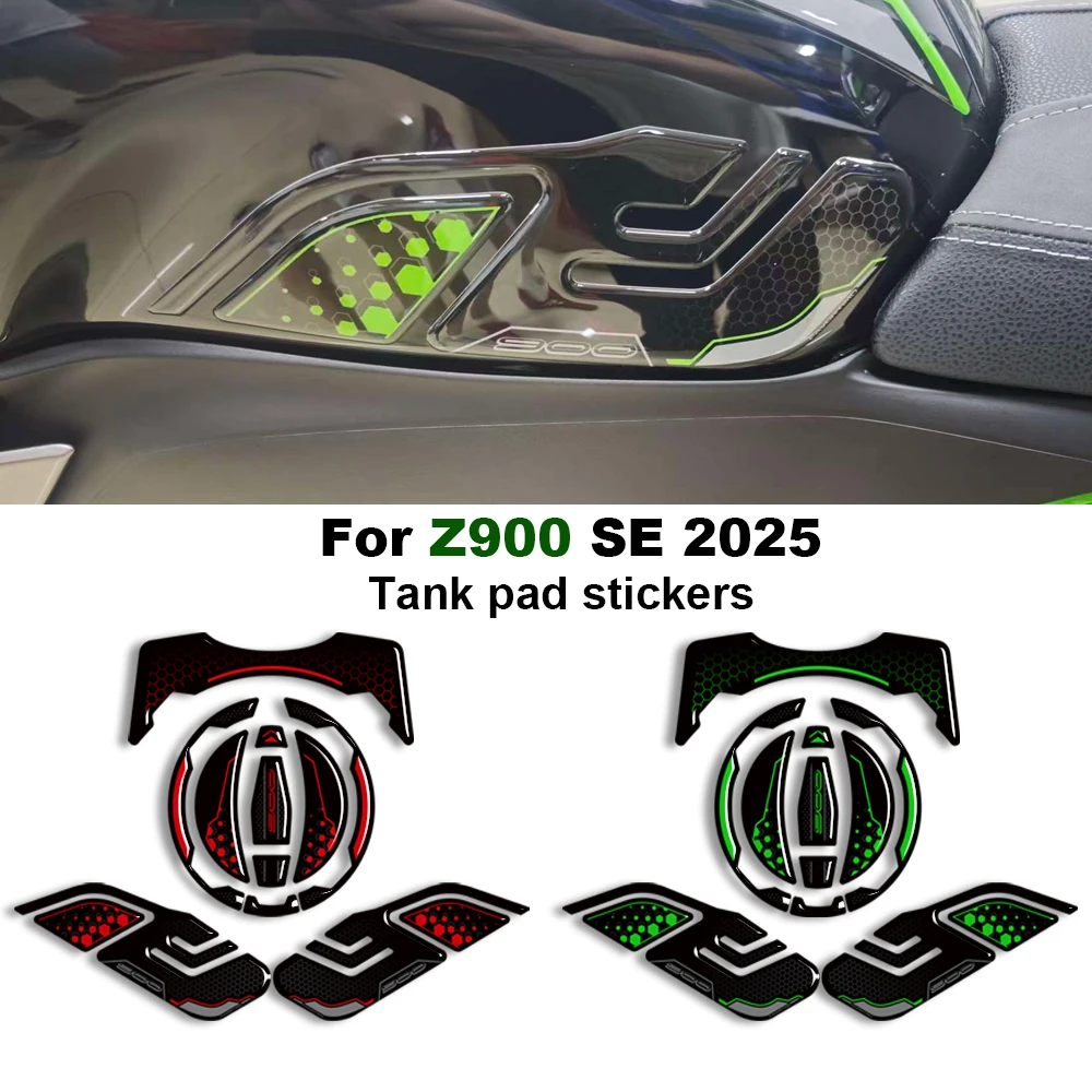

Motorcycle Tank pad Grips Gas Fuel Oil Kit Knee stickers decals Fender Fairing Wheel For kawasaki Z900 Z 900 SE 2025 2026