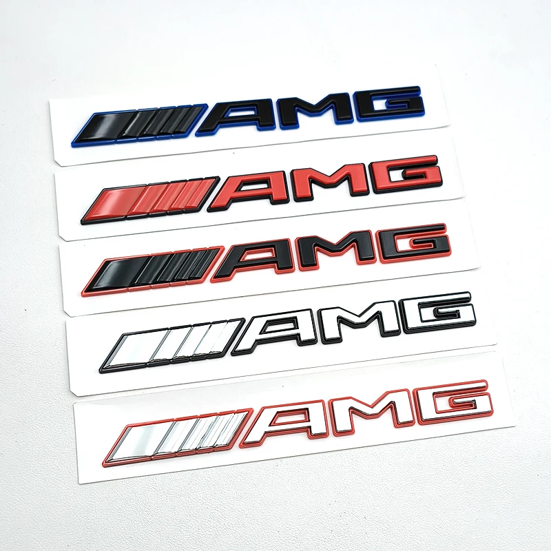 New 3d ABS Logo AMG Emblem Letters Car Trunk Badge For Mercedes Benz A B C E S GLA GLB GLC GLE GLS Vito G Class AMG Sticker