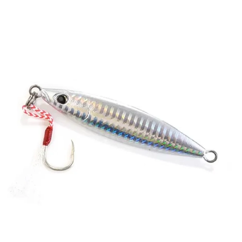 80g 100g 150g 3D Eyes Metal Jigging Fishing Lure 98-118mm Slow Sinking Hard Jig Sea Boat Fishing Bait With Assist Hook