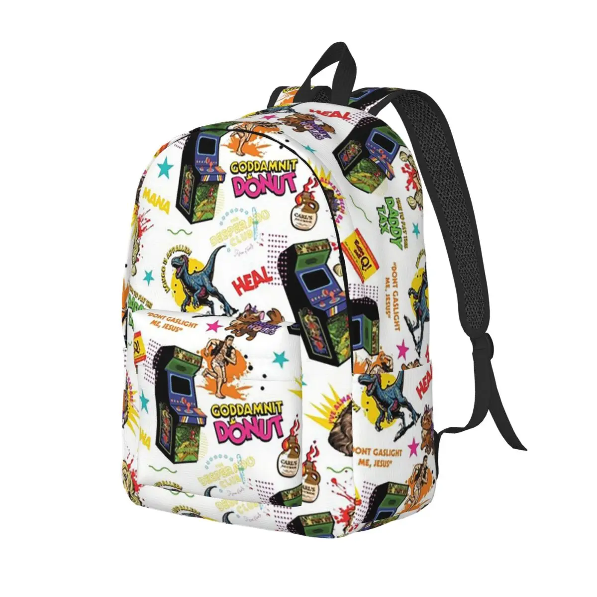 

Dungeon Crawler Carl 80s Chaos Student Backpack School Bag Hiking Travel Daypack for Boys Girls Fashion Bookbag Shoulder Bags
