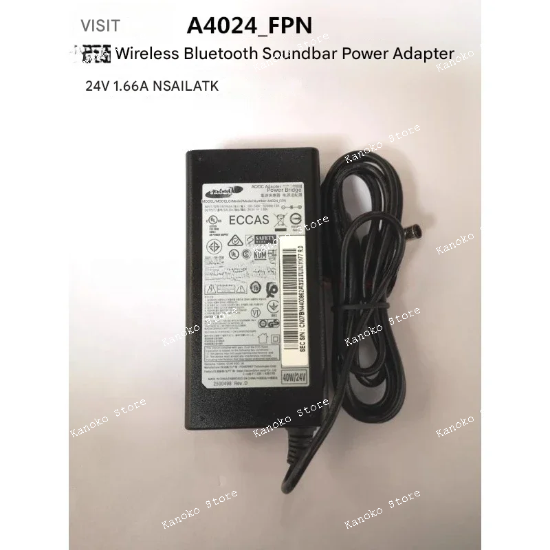 

24v 1.66a ac adapter a4024_fpn a3024-fpn for hw-h750 soundbar hw-k450 k550 k650 hw-n450 hw-j550 power supply charger