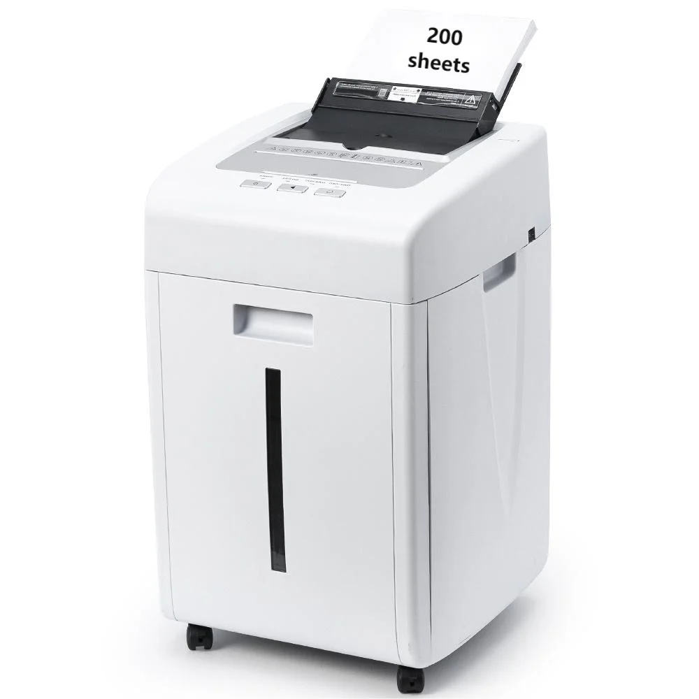 

Auto Feed 200 Sheet Paper Shredder Micro Cut P-5 Commercial Heavy Duty Paper Shredder Cut CD/Credit Card For Home Office Use