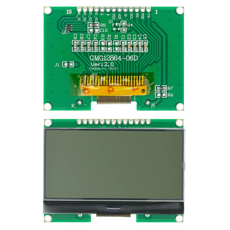 12864-06d, 12864, LCD-Modul, Zahnrad, mit chinesischer Schrift, Punktmatrix-Bildschirm, SPI-Schnitts telle