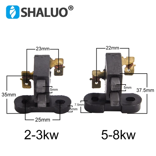 Imagen 2 del producto 10 unids/lote generador de gasolina soporte de cepillo de carbono 2KW 3KW GX160 5KW 8KW GX390 piezas de accesorios de generador de Motor eléctrico