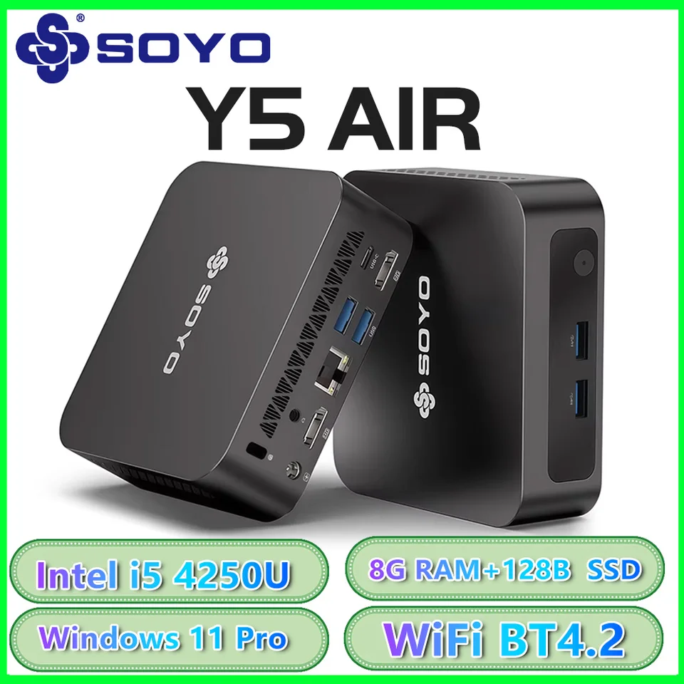 SOYO Mini PC Y5AIR Intel i5 4250U & Y5PLUS i7 4600U CPU 8G RAM