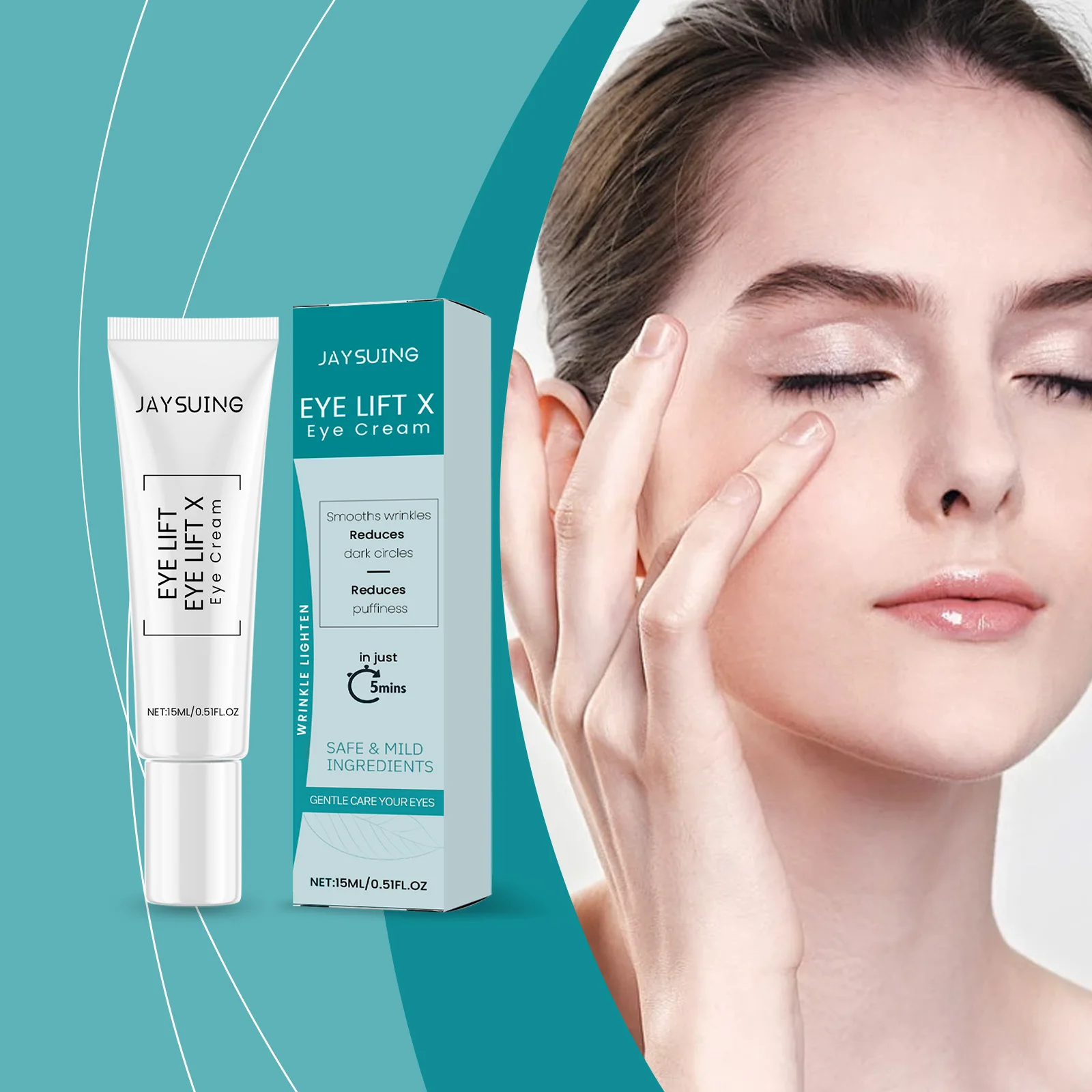 

Hyaluronic Acid Anti Aging Under Eye Cream for Puffiness Minimizing Dark Circles Smooth Hydrated Reduces Fine Lines Skin Care