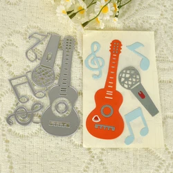 Music Guitar Cat and Dog Star Metal Cutting Dies For Scrapbook Paper Craft Decoration  Album Stencils DIY