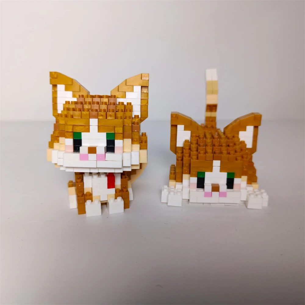 Niedliche Mini-Katzen-Mikro-Bausteine – Zwei Montagemethoden, Endloser Spaß, Neujahrsgeschenk für Mädchen, Einfache Puzzle-Dekoration – Detail 20
