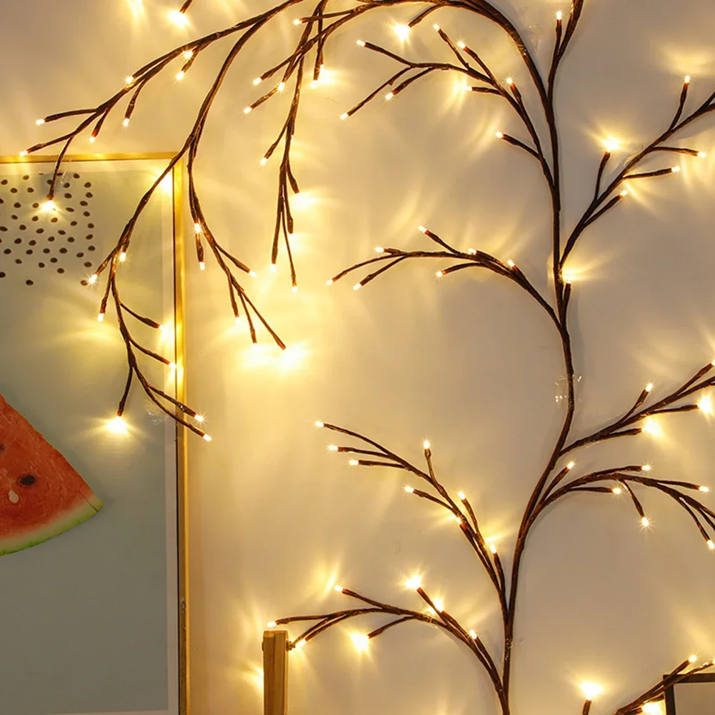 PVC LED Vine Lights High Brightness Flexible Artificial Plant Tree Branch Home Decoration Ornament For Room Wall Decoration