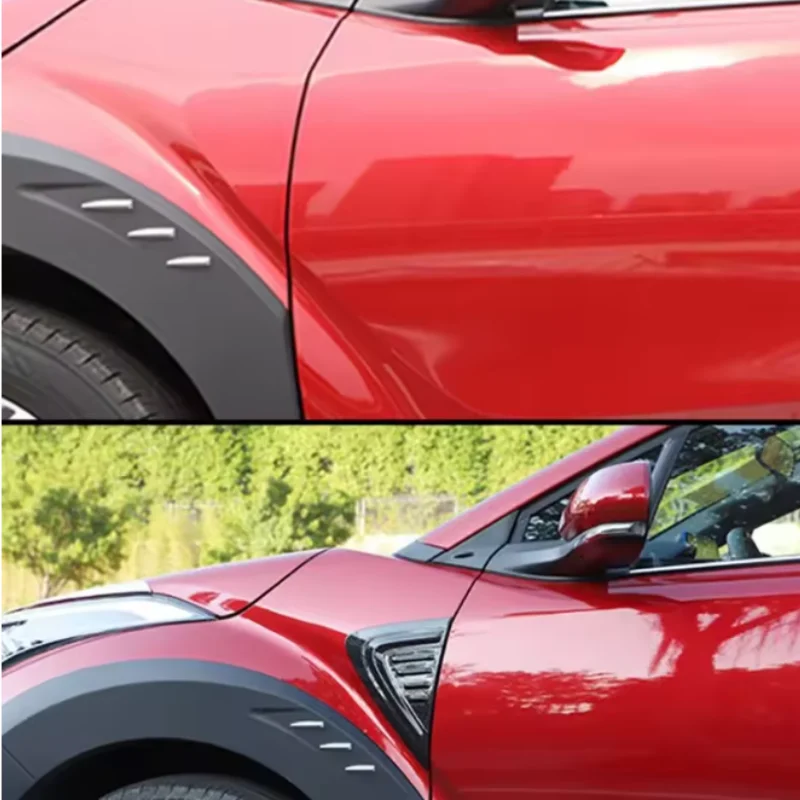 For Toyota C-HR CHR 2017 - 2021 Car Styling ABS Plastic Side Fender Vent Air Wing Sequins Panel Trim Cover Stick
