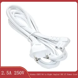 2M / 3M Power Extension Cable Cord for Samsung Philips Sony LED TV EU Euporean 2 Prong Plug to IEC320 C7 Figure 8 Angle Adapter