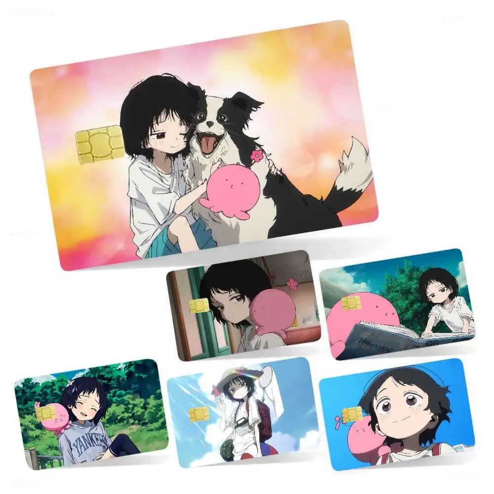 

Anime T-Takopi’s Original Sin 4pcs 1Set Card Stickers Small Waterproof Chip 4PCS Card Sticker Anti-Scratch