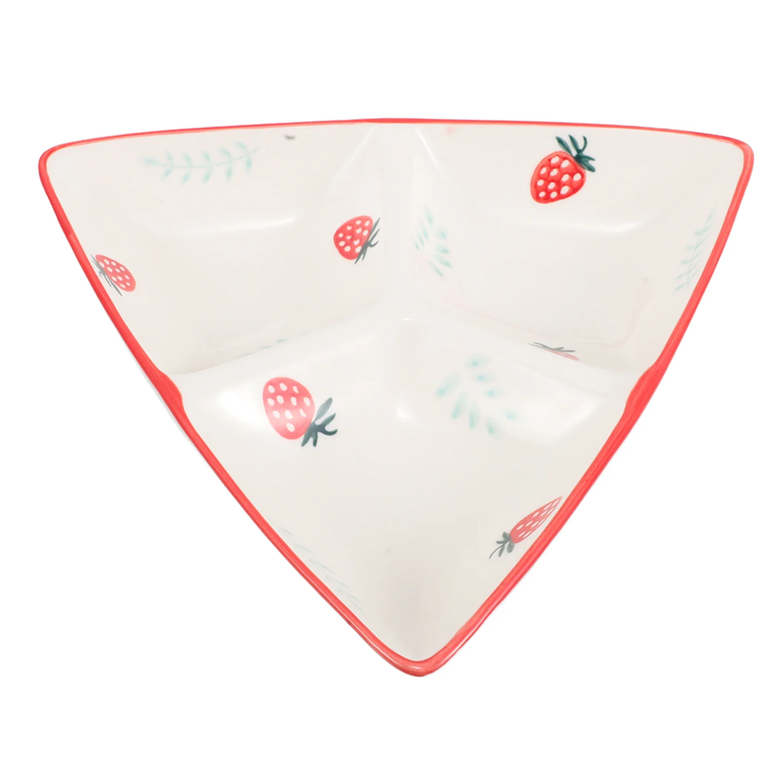 

Creative Ceramic Divider Plate Porcelain Dumpling Red Ceramics Engagement Ring Holder