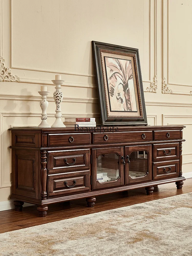 09 Solid Wood Tv Ca… - image