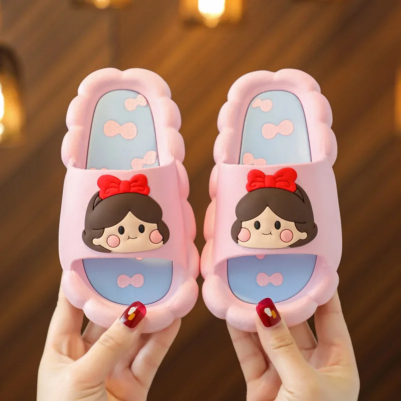 Miqieer Kids Girls Slippers Children Home Shoes Soft Cute Cartoon Baby Shoes Indoor Bedroom Slippers Indoor House for Girls