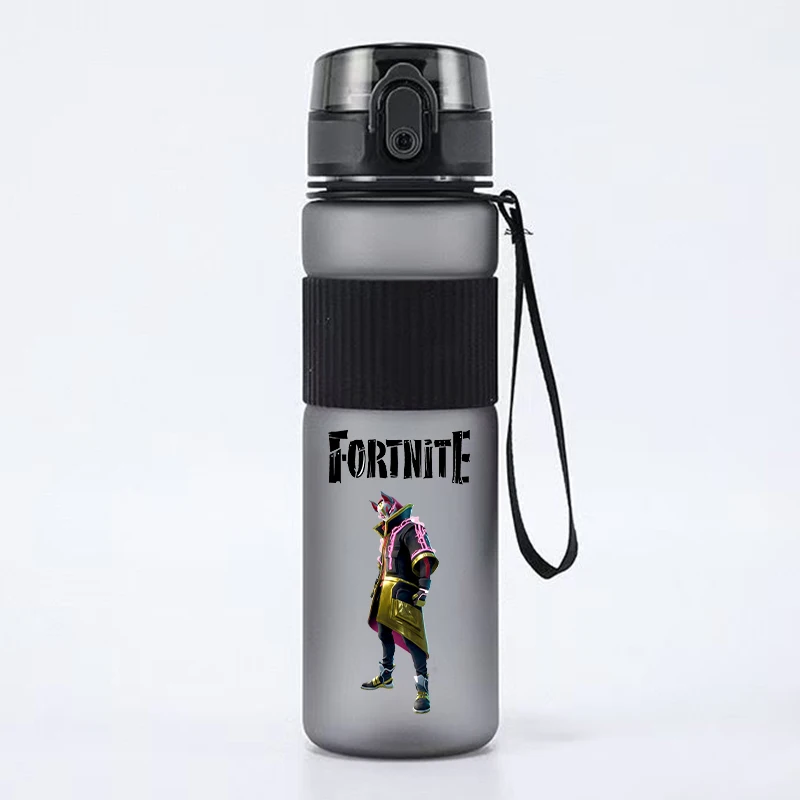 새로운 550ml Fortnites 물병 만화 게임 그림 인쇄 된 물병 소년 여름 스포츠 물병 어린이 생일 선물