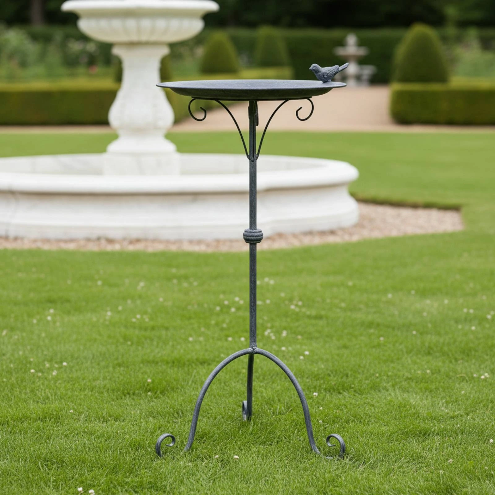 Metal Bird Feeder Tray Easy to Clean Garden Decor for Patio view 5