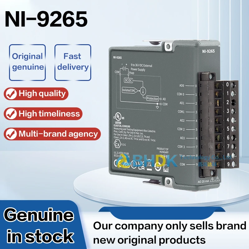 For NI-9265 4 Channel 16 Bit 0 20mA Current Output C Series Module Double Isolation 779334 01 Spot Stock