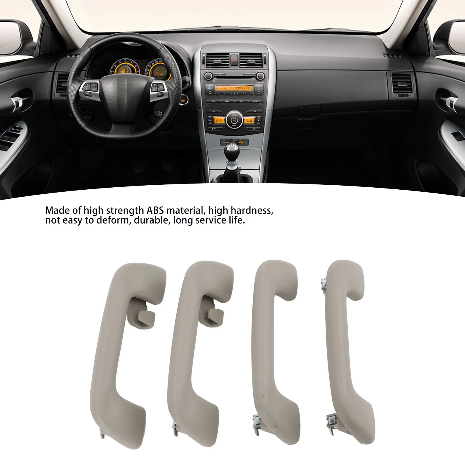 

Interior Roof Grab Handle Pull Roof Grab Handle Replacement Grey High Strength Prevent Deformation ABS for 2007‑2013
