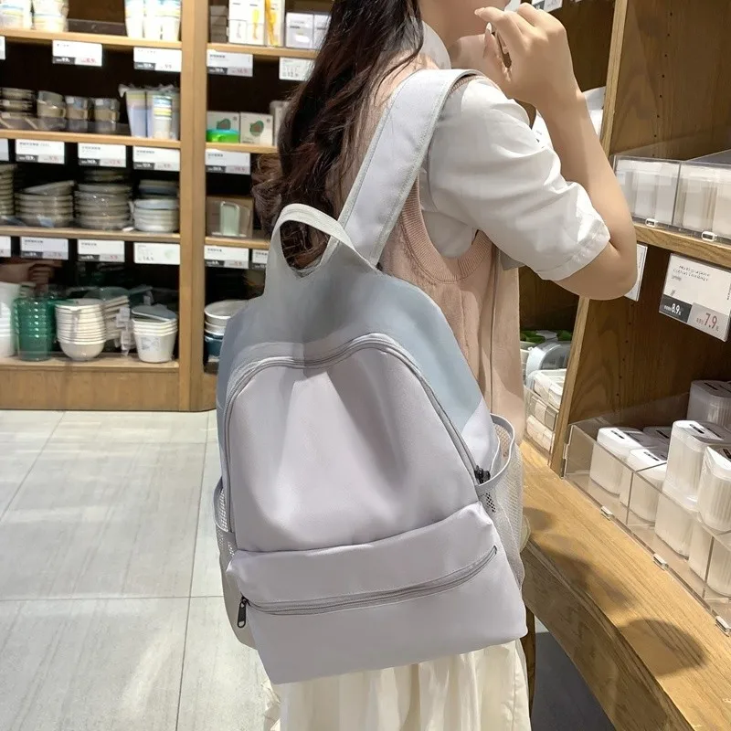 Spor Sle Lightweight Bapa for Girls Elementary Middle High School Students Casual Dual-oulder Bag Soft Outdoor Func...