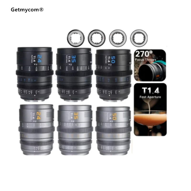 for Sirui Vision Prime1 (VP-1) 24mm 35mm 50mm T1.4 Full Frame Ultrafast T1.4 Aperture Cine Lens E/L/RF/Z