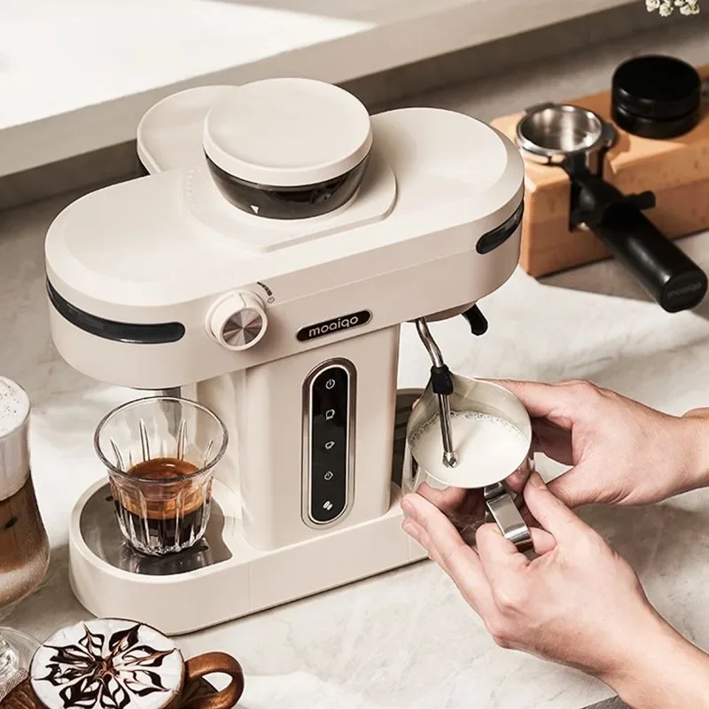 Semi-automatic Coffee Maker  Timed Powder Dispensing  Large and Small Cups Steam Milk Froth Americano Espresso Machine