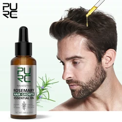 PURC aceite de Romero para el crecimiento del cabello, productos para el tratamiento de la caída del cabello, jengibre, crecimiento rápido del cabello para hombres y mujeres, cuidado del cabello