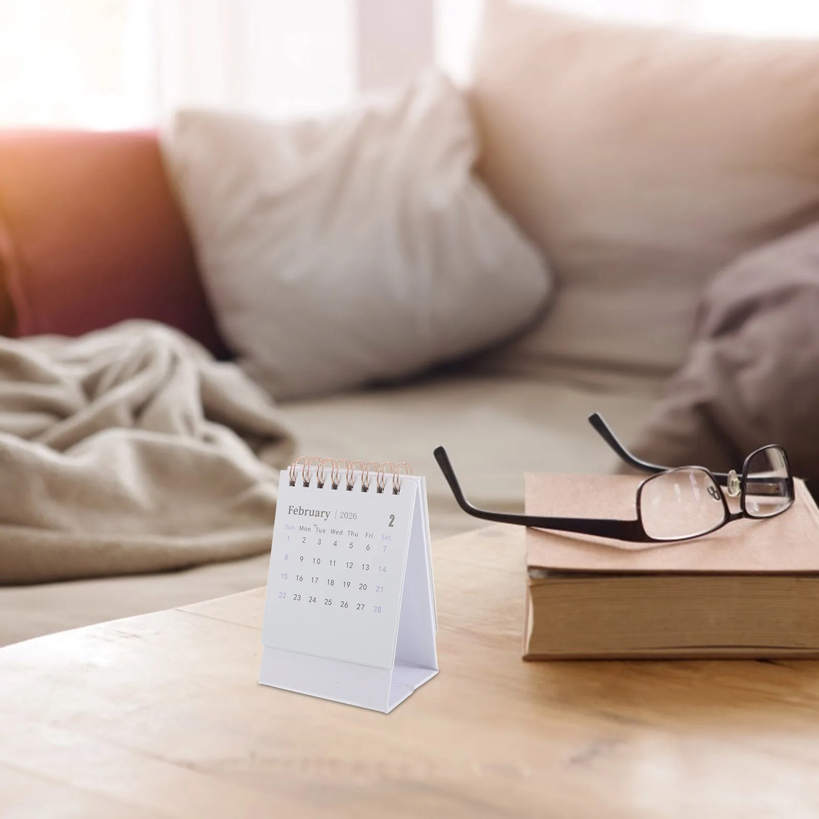 Mini Desk Calendar 2026 Standing Flip Small Tabletop Desktop Calendar Monthly Planner Office Supplies 2026 Desk Calendars