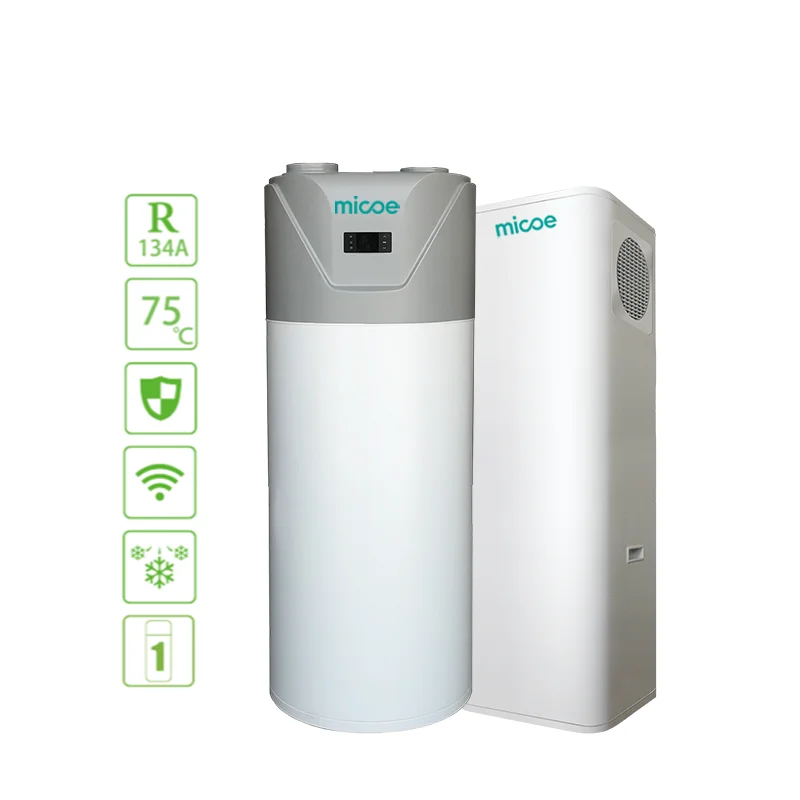 Factory Direct Sale Hot Water Heater WIFI Control Air to Water Heat Pump R134a All in One Heat Pump Water Heaters