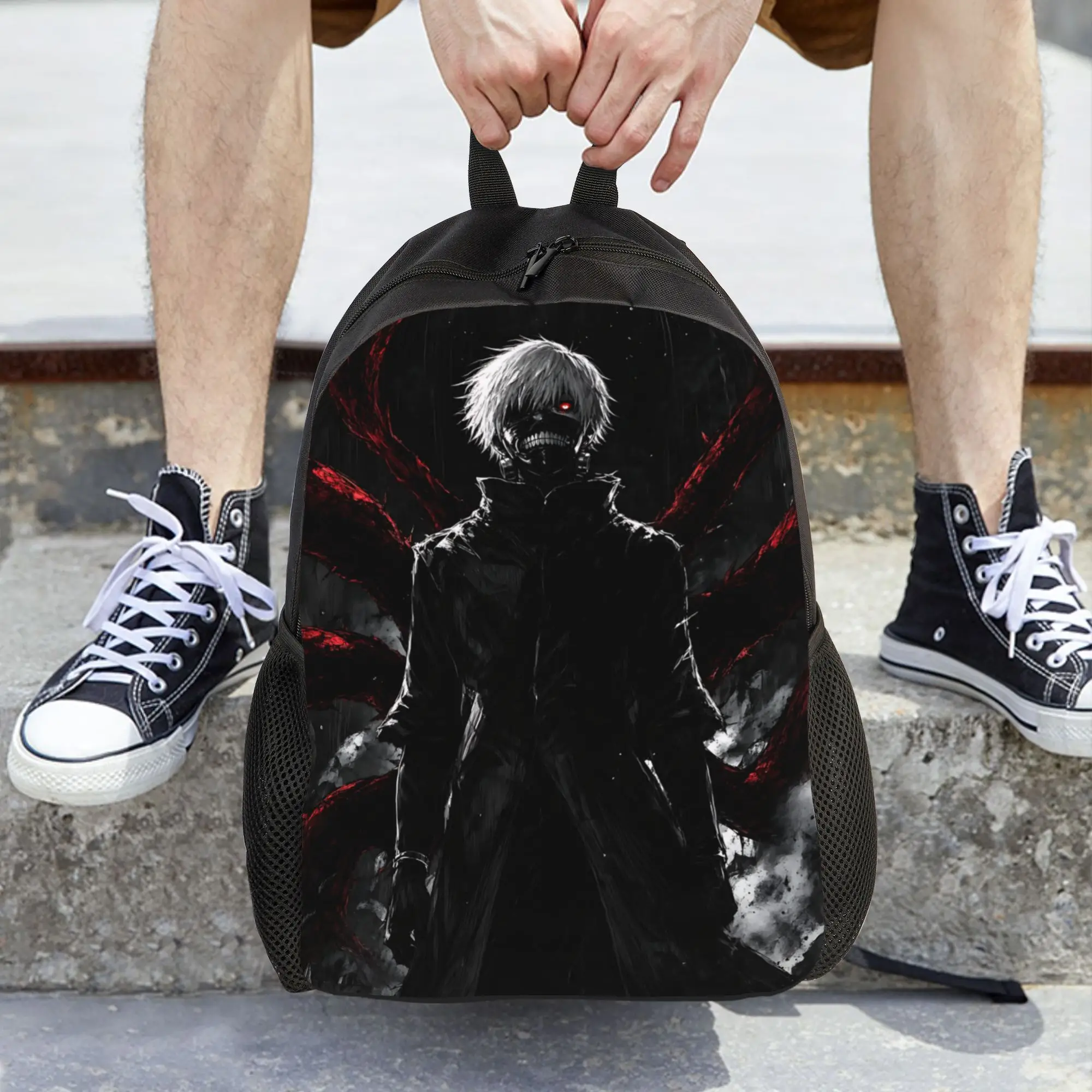 Fashion Halloween Tokyo Ghoul Kaneki Backpacks Its Bag  mochila Campus Sturdy Shoulder Rucksack