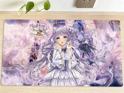 YuGiOh Girl Table Playmat Vaalmonica TCG CCG Mat tappetino da gioco per carte collezionabili tappetino per Mouse tappetino da gioco tappetino da gioco 60x35cm tappetino per Mouse borsa gratuita