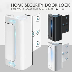 New Home Security Door Lock Aluminum Alloy Anti-theft Door Lock Childproof Door Reinforcement Lock with 3 Inch Stop