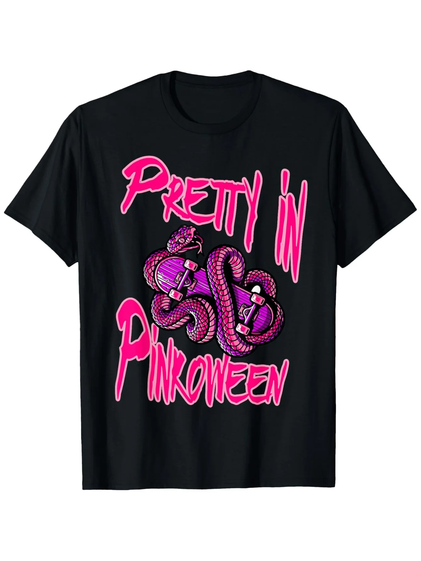 

Halloween Pretty in Pinkoween T-Shirt - 100% Cotton, S-XXXL Festive Tee