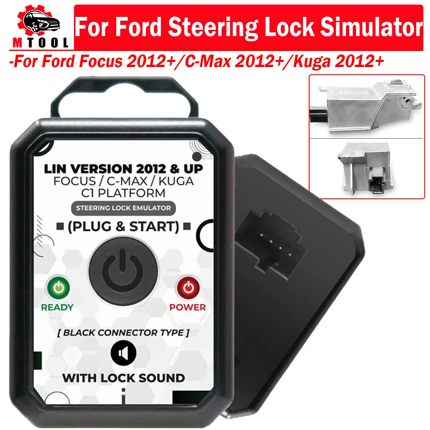 

For Ford Focus C-Max Kuga C1 Platform 2012 & UP Steering Lock Simulator Emulator for Ford Focus 2012+/ C-Max 2012+/ Kuga 2012+