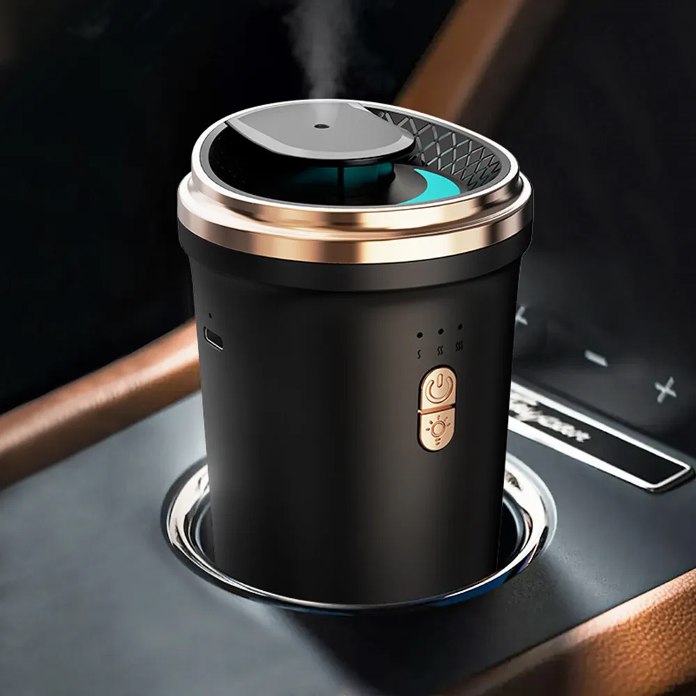 

50m³ Car Air Freshener Perfume Aroma Diffuser No Water Essential Oils Aluminum Alloy Material Type-c Charge Nano Atomization