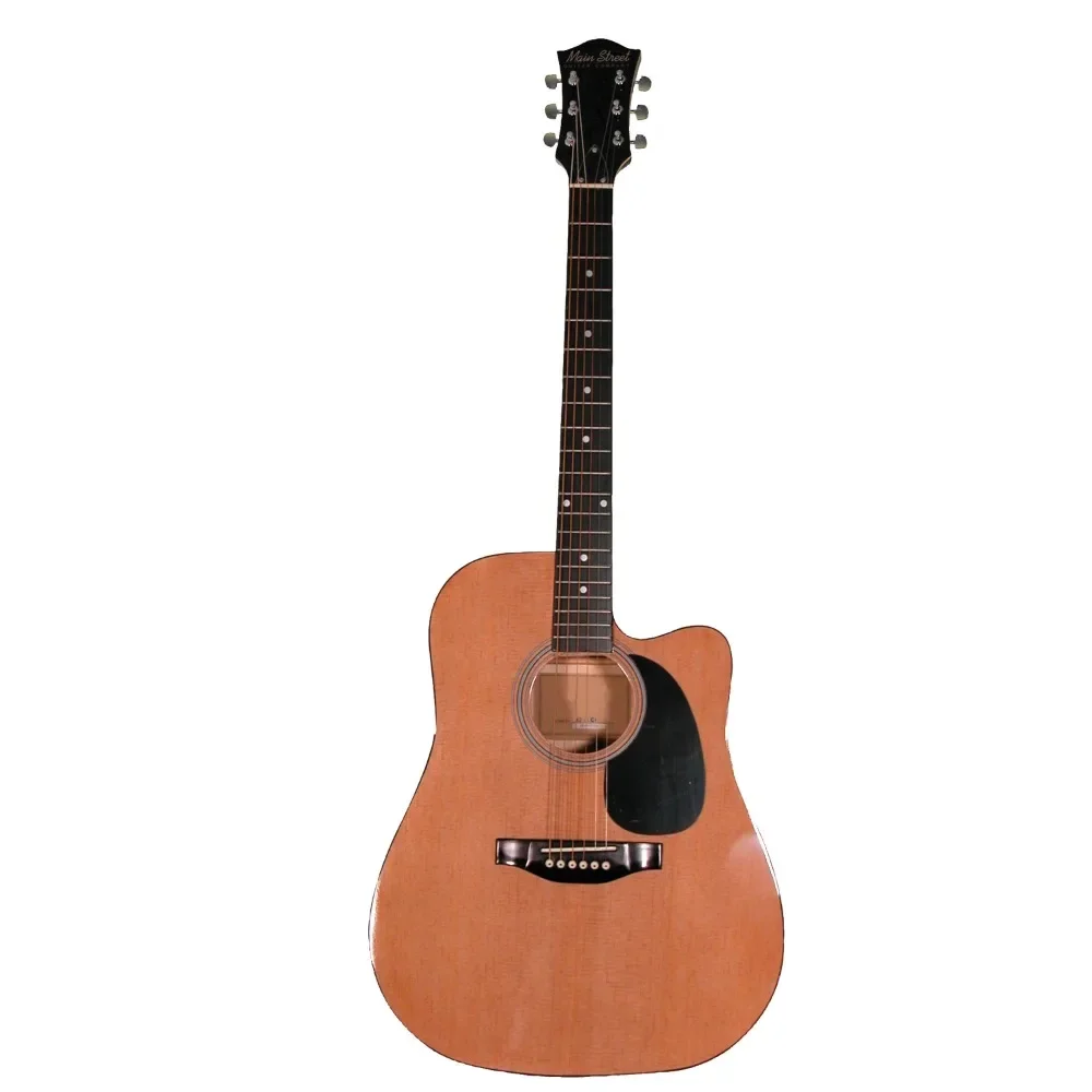 

41-Inch Cutaway Acoustic Dreadnought Guitar with Natural Finish Classical Professional Travel Free Shipping Ukulele Bass Musical