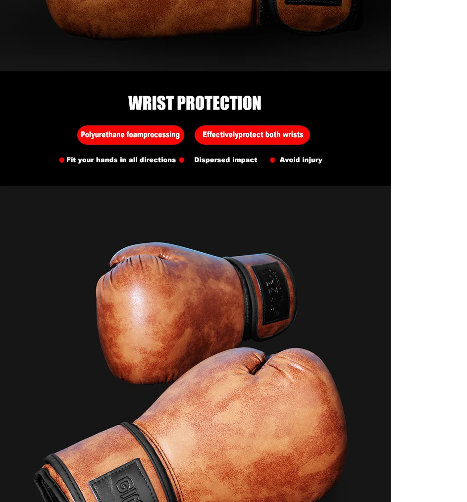 Retro Farbe Erwachsene Kinder Frauen/Männer Boxhandschuhe Pu Leder MMA Muay Thai Boxe De Luva Handschuhe Sanda GYM Ausrüstung 6 8 10 12 UNZEN Boks – Detail 17