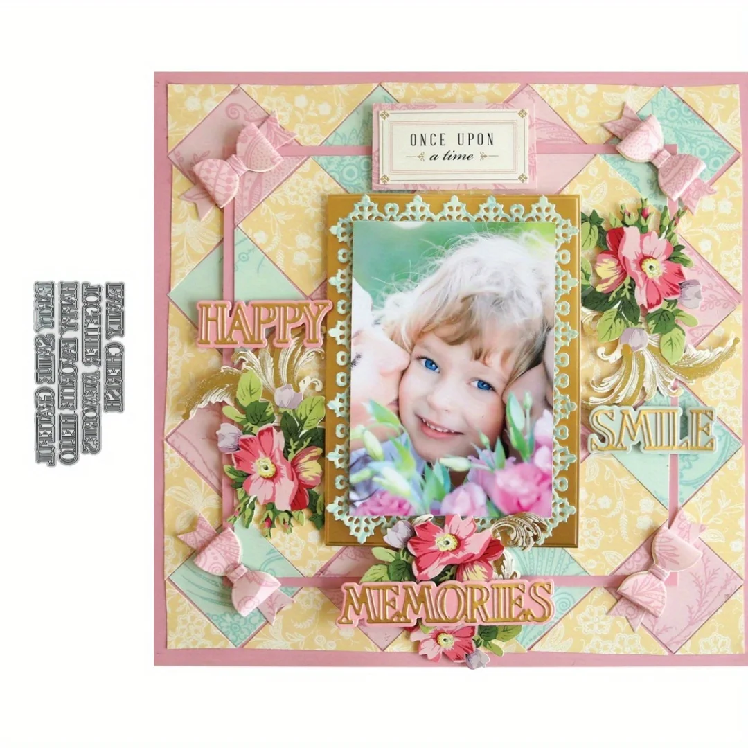 2025, neue Ankunft, Titel, Metall-Stanzformen für DIY Scrapbooking, Kartenherstellung, Schablonen, Fotoalben, Prägung, Handwerk, Dekoration