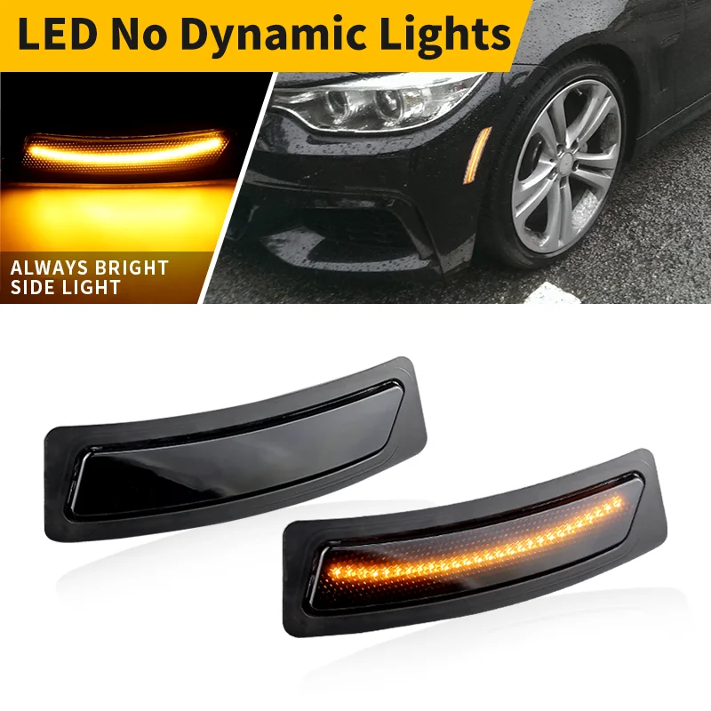 2Pcs  For BMW 3 Series F30 Sedan LCI 320i 320iX 328d 328dX 328i 328iX 330e 330i 340i 340iX 2016-2019 Led Fender Side Marker Lamp